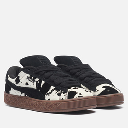 Puma: Чёрные кроссовки  Suede