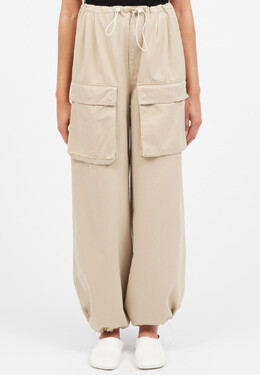 Mm6 Maison Margiela: Бежевые брюки 