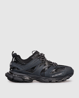 Balenciaga: Чёрные кроссовки  Track