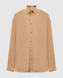 Balenciaga: Бежевая блуза 