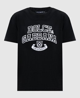 Dolce&Gabbana: Чёрная футболка 