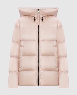 Moncler: Розовая куртка 
