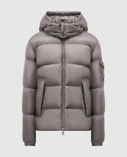 Moncler: Сірі куртки 