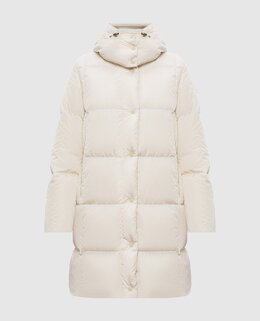 Moncler: Бежеві пуховики 