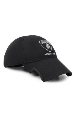 Balenciaga: Чёрная кепка 
