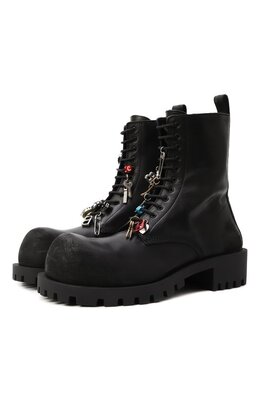 Balenciaga: Чёрные ботинки 