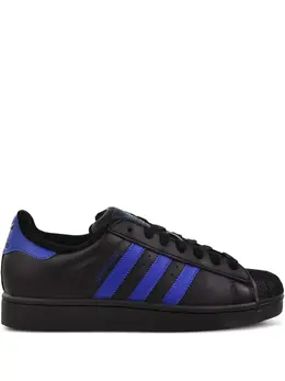 adidas: Чёрные кроссовки  Superstar