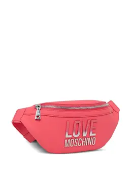 Love Moschino: Розовая поясная сумка 