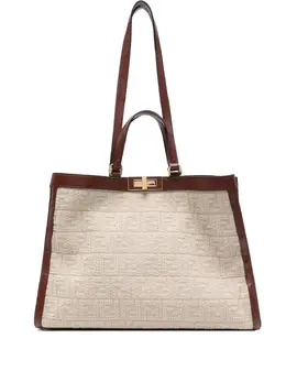 Fendi Pre-Owned: Бежевая сумка-шоппер 