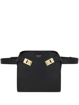Ferragamo: Чёрная поясная сумка 