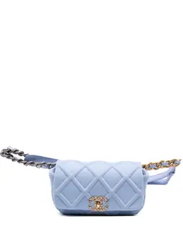 CHANEL Pre-Owned: Голубая поясная сумка 