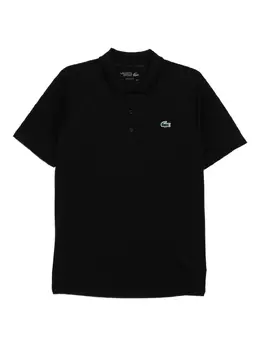 Lacoste: Чёрное поло 