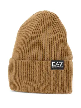 Ea7 Emporio Armani: Коричневая шапка 