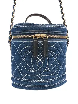CHANEL Pre-Owned: Голубая сумка 