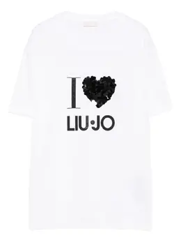 LIU JO: Футболка с блёстками 