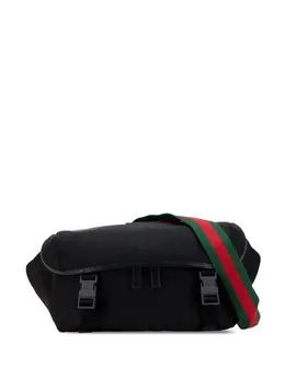 Gucci Pre-Owned: Чёрная поясная сумка 