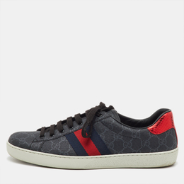 Gucci: Чёрные кроссовки  GG Supreme