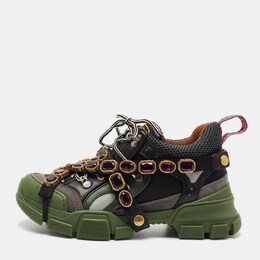 Gucci: Многоцветные кроссовки  Flashtrek