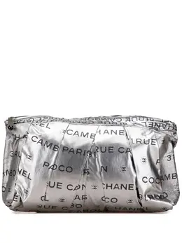 CHANEL Pre-Owned: Серебристый клатч 