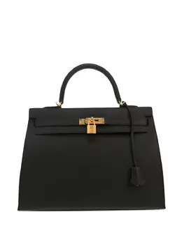 Hermès Pre-Owned: Чёрная сумка-шоппер 