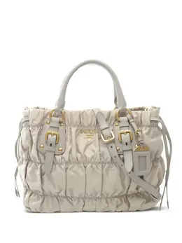 Prada Pre-Owned: Бежевая сумка 