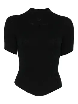 Courrèges: Чёрная футболка 