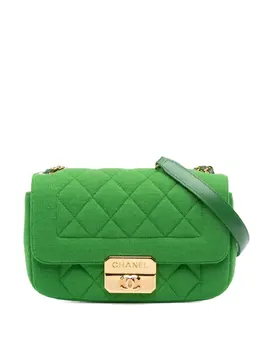 CHANEL Pre-Owned: Зелёная сумка через плечо 