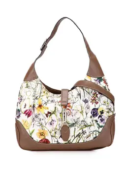 Gucci Pre-Owned: Сумка через плечо с растительным принтом 