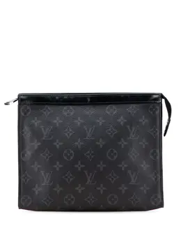 Louis Vuitton Pre-Owned: Чёрный клатч 