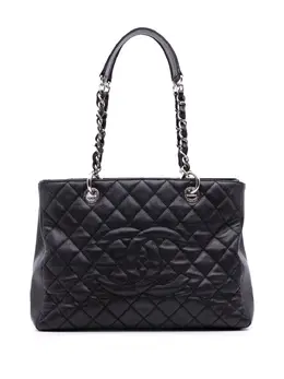 CHANEL Pre-Owned: Чёрная сумка-шоппер 