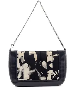 CHANEL Pre-Owned: Клатч с цветочным принтом 