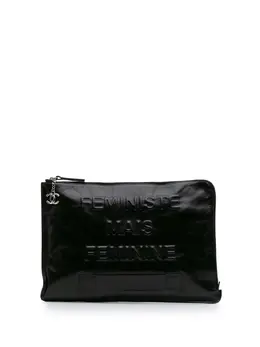 CHANEL Pre-Owned: Чёрный клатч 