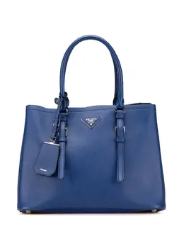 Prada Pre-Owned: Голубая сумка 