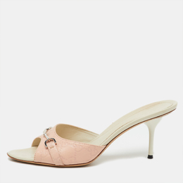 Gucci: Розовые сандалии  Horsebit