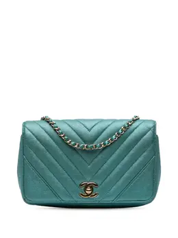 CHANEL Pre-Owned: Голубая сумка 
