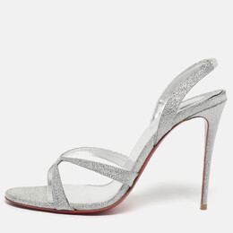 Christian Louboutin: Серебристые сандалии 