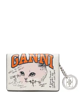 GANNI: Белый кошелёк 