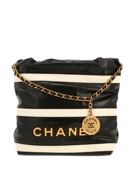 CHANEL Pre-Owned: Сумка-шоппер в полоску 