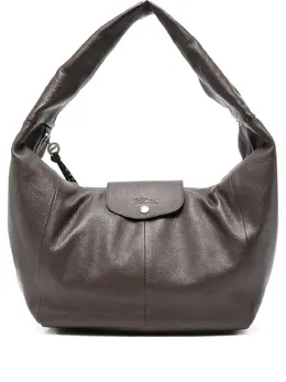 Longchamp: Коричневая сумка  Le Pliage