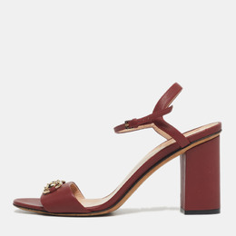 Gucci: Бордовые сандалии  Horsebit