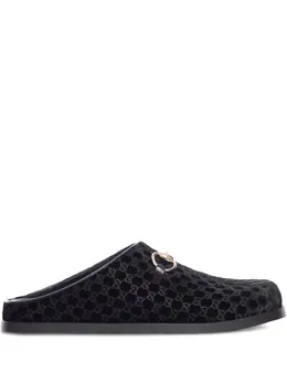 Gucci: Чёрные сабо  GG