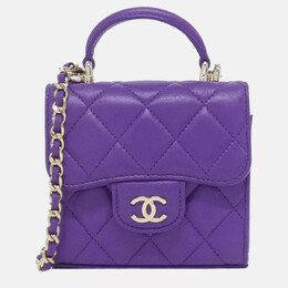 Chanel: Фиолетовая сумка 