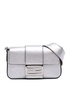 Fendi Pre-Owned: Серебристая сумка через плечо 