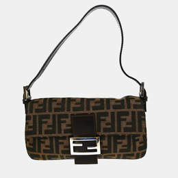 Fendi: Коричневая сумка  Baguette