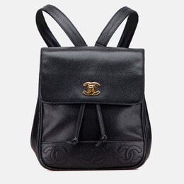 Chanel: Чёрный рюкзак 