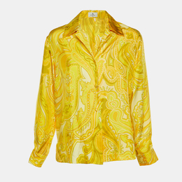 Etro: Жёлтая рубашка 