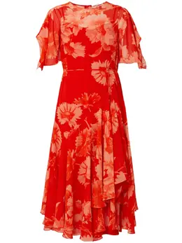 ERDEM: Платье с коротким рукавом 