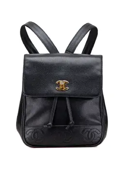 CHANEL Pre-Owned: Чёрный рюкзак 