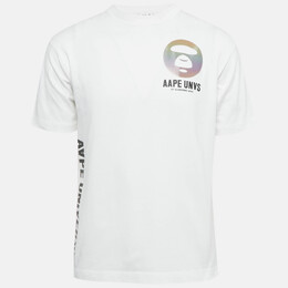 AAPE by A Bathing Ape: Белая футболка 