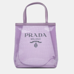 Prada: Фиолетовая сумка-шоппер 